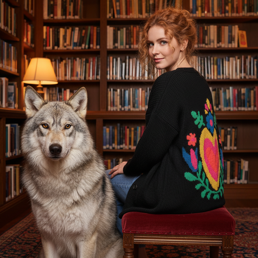 Chic Heart Knit Cardigan Coat