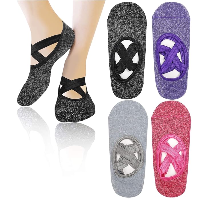 FlexFit Cross Strap Dance Socks