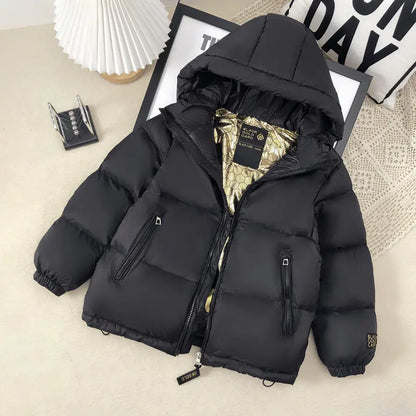 Black Gold Duck Down Puffer Jacket