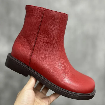 Genuine Leather Chelsea Ankle Boots