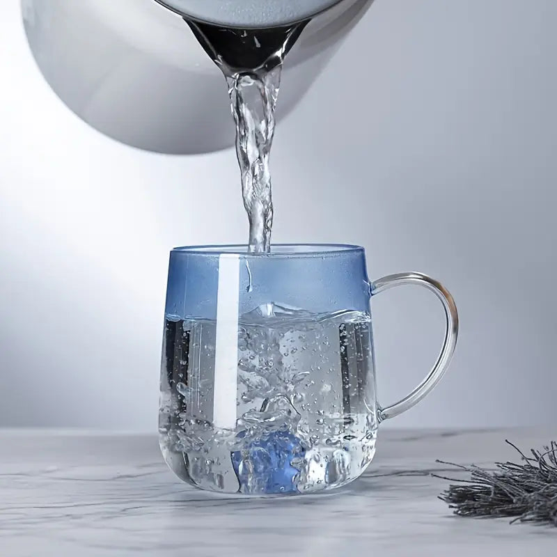 Heart-Shaped Gradient Glass Mugs