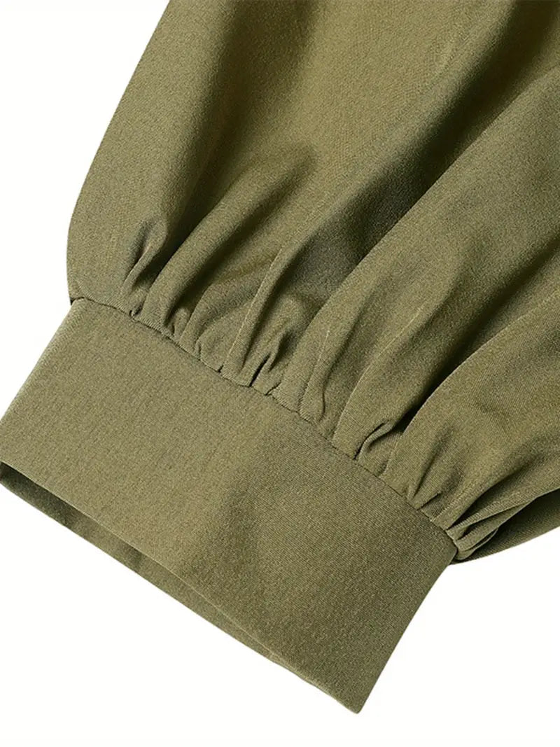 ZANZEA Plus Size Fine Pleated Long Sleeve Top