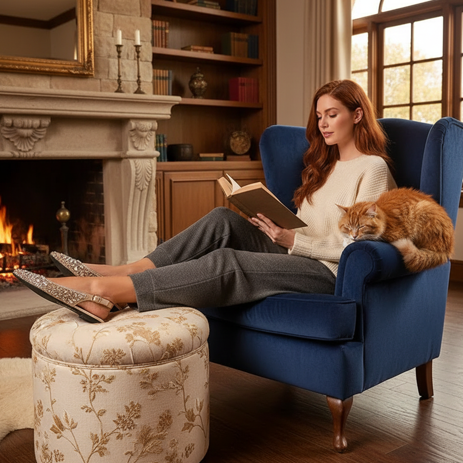 Elegant Rhinestone Luxury Flat Sandals