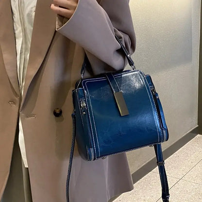 MACOO Split Leather Handbag