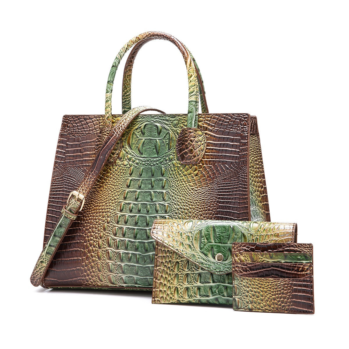 Crocodile Grain Crossbody Tote Bags
