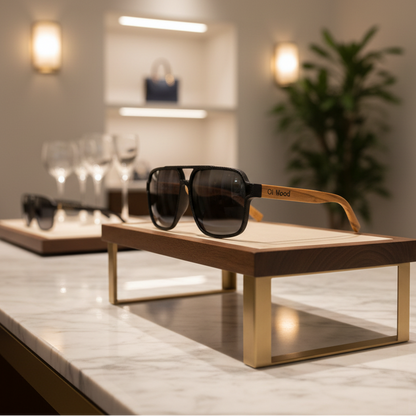 Oi Wood Polarized UV Protection Sunglasses