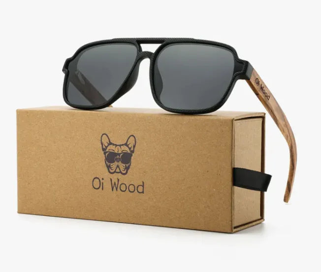 Oi Wood Polarized UV Protection Sunglasses