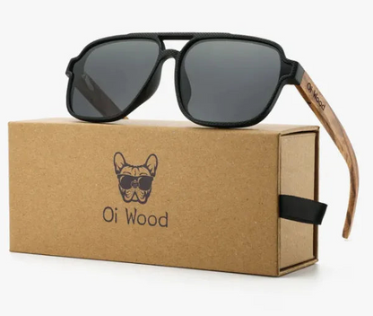 Oi Wood Polarized UV Protection Sunglasses