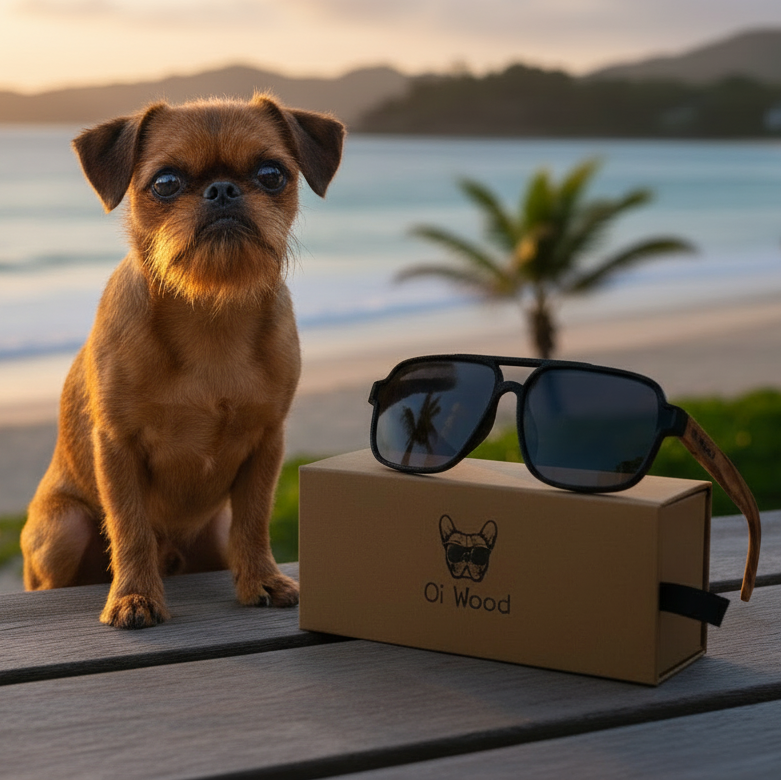 Oi Wood Polarized UV Protection Sunglasses