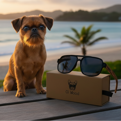 Oi Wood Polarized UV Protection Sunglasses