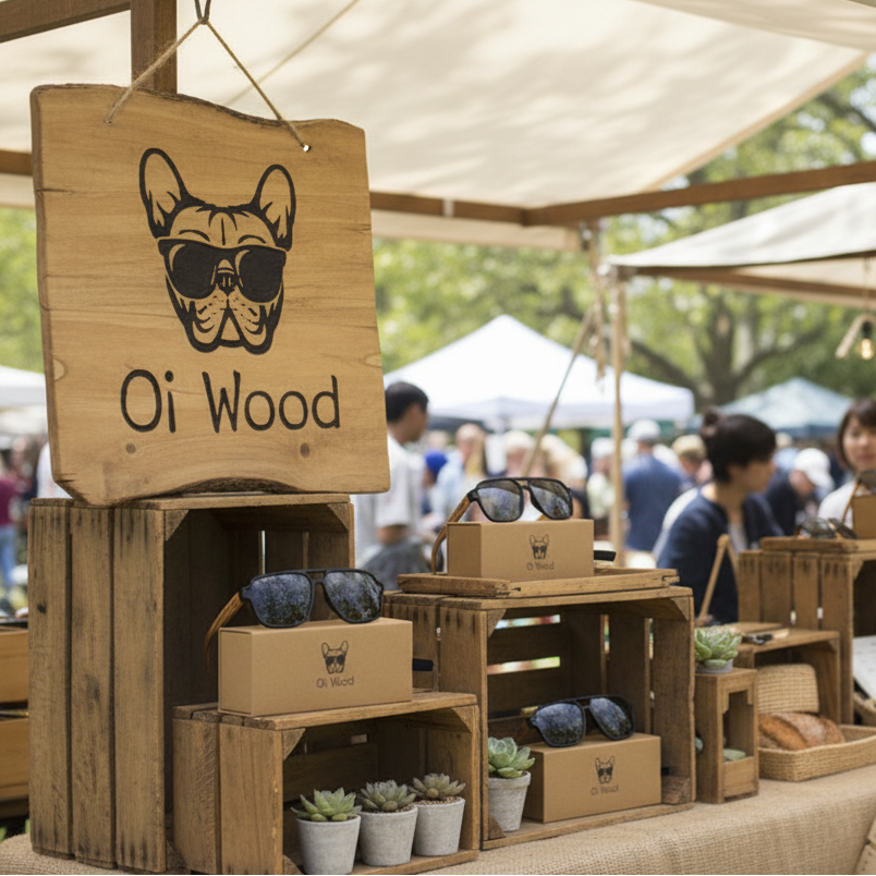 Oi Wood Polarized UV Protection Sunglasses