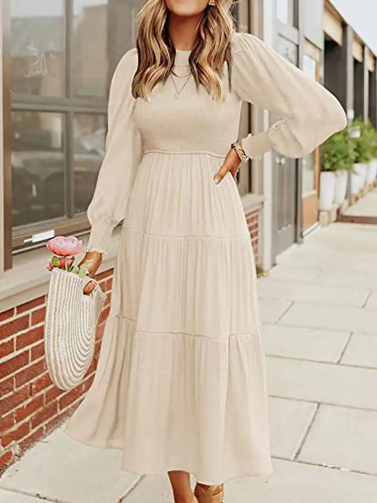 Charm Midi Dress with Long Sleeves