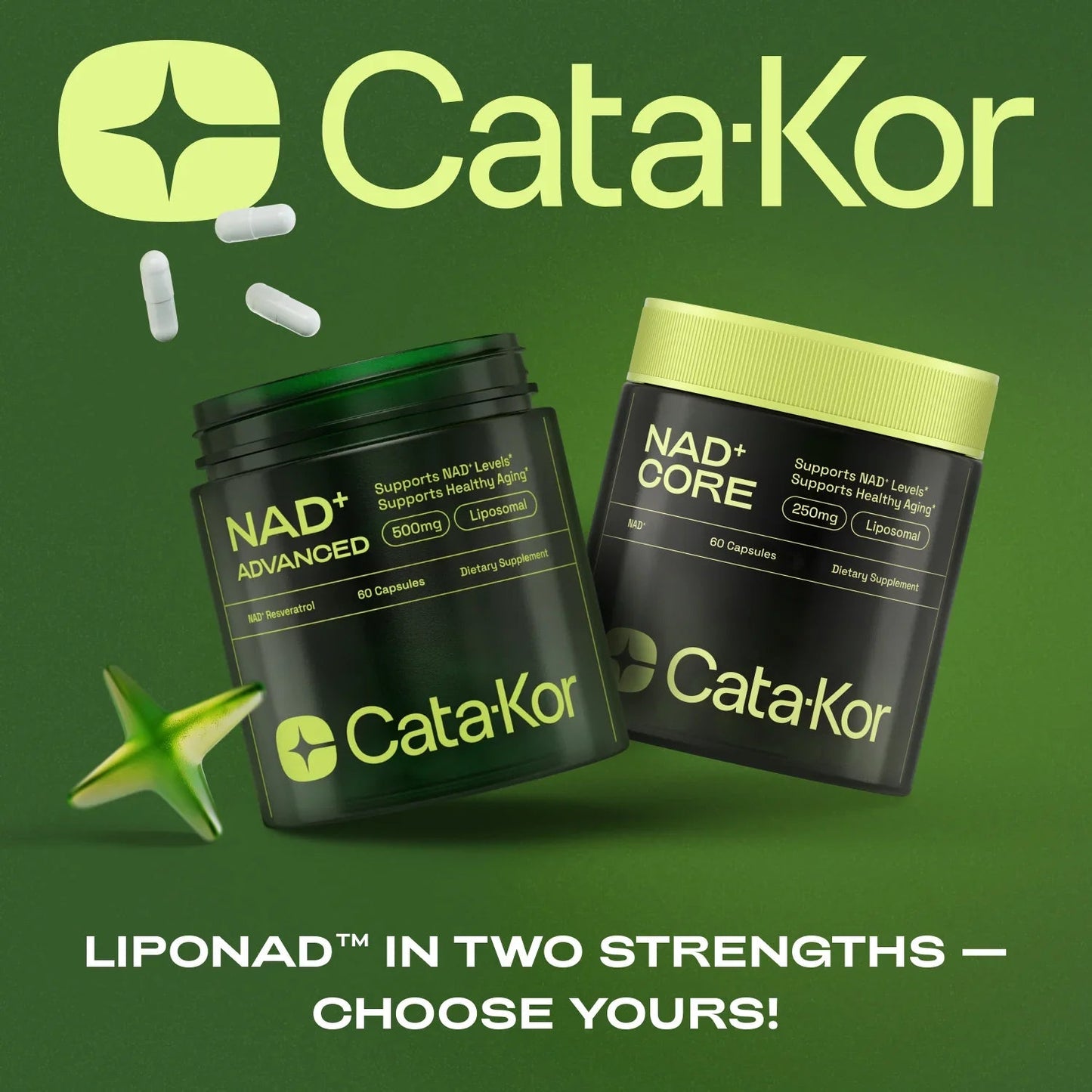 Cata-Kor NAD+ Advanced - NAD Supplement with Resveratrol