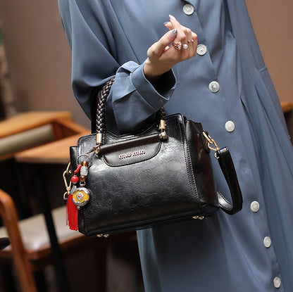 MIU MIN Leather Kelly Handbag