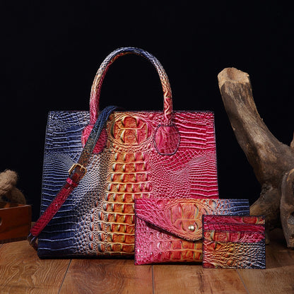 Crocodile Grain Crossbody Tote Bags