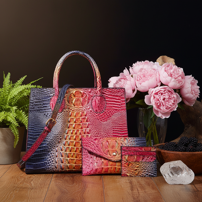 Crocodile Grain Crossbody Tote Bags