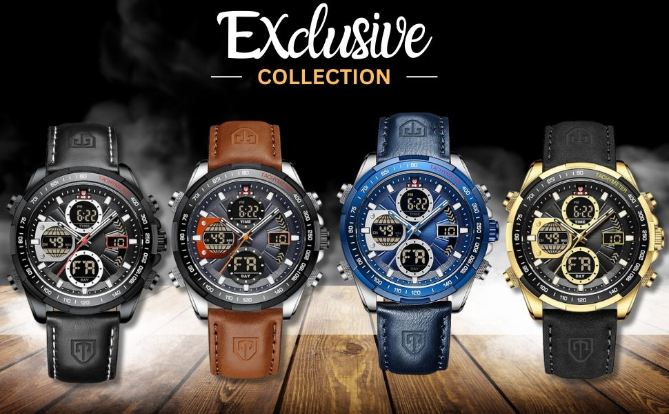 NAVIFORCE Luxury Waterproof Dual Display Sports Quartz Watch