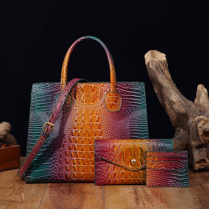 Crocodile Grain Crossbody Tote Bags