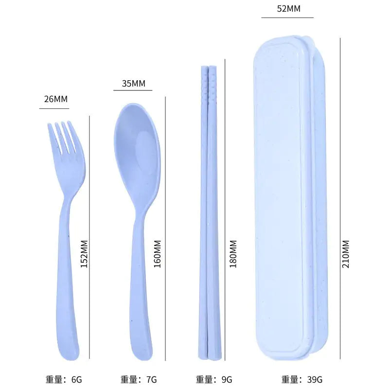 Travel Eco Wheat Straw Utensil Set