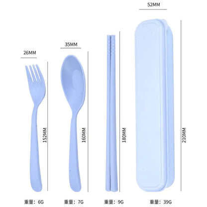 Travel Eco Wheat Straw Utensil Set