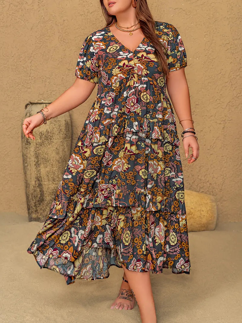 Rustty Dustty Plus Size Viscose Boho Dress