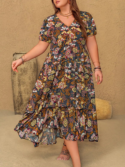 Rustty Dustty Plus Size Viscose Boho Dress