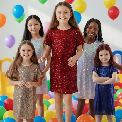 GEM Sparkling Sequin A-Line Dress