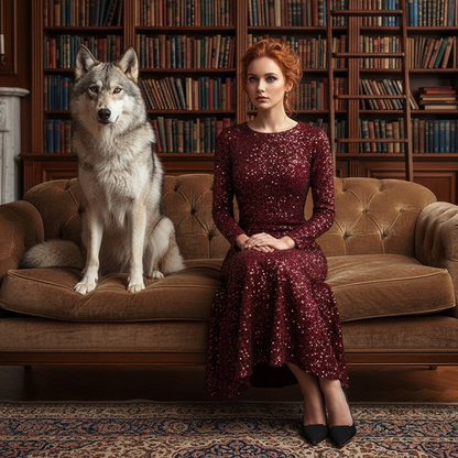 Elegant Sequin Midi Dresses