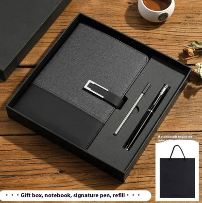 Business Notebook Soft Leather High Grade Gift Set