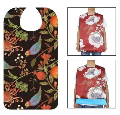 Adult Floral Washable Cloth Bibs