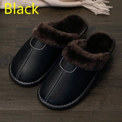 Men's Leather House Slippers