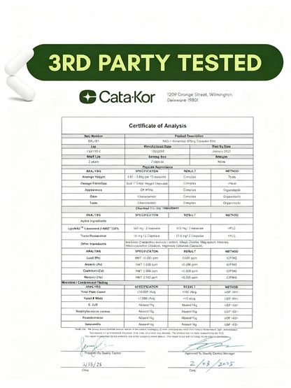 Cata-Kor NAD+ Advanced - NAD Supplement with Resveratrol