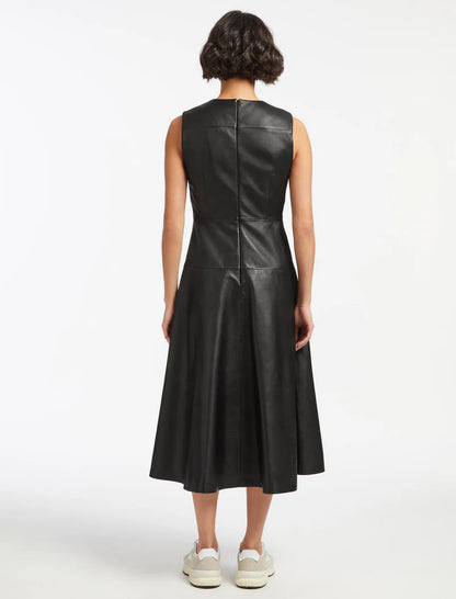 Cyprus Sleeveless Vegan Leather Dress
