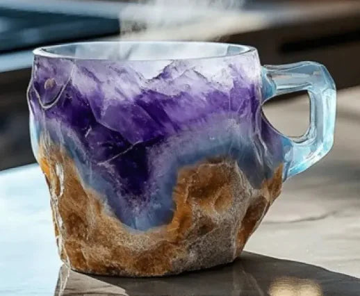 Mineral Crystal Resin Coffee Mugs