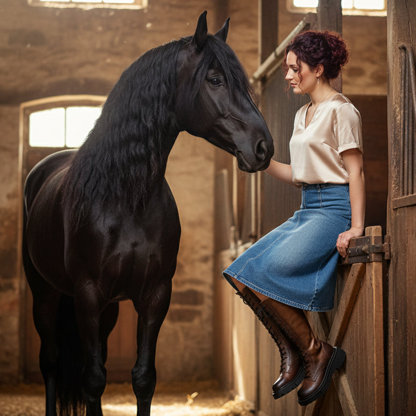 Vintage Leather Martin Riding Boots