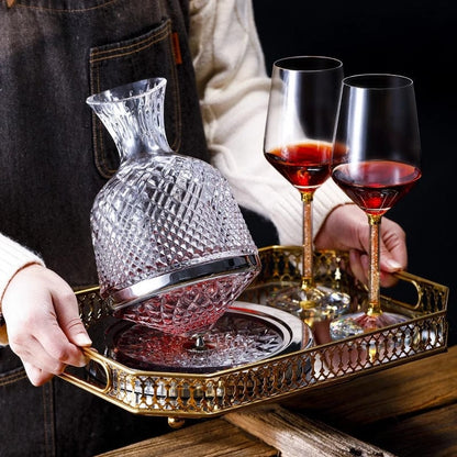 Luxury Rotating Crystal Decanter