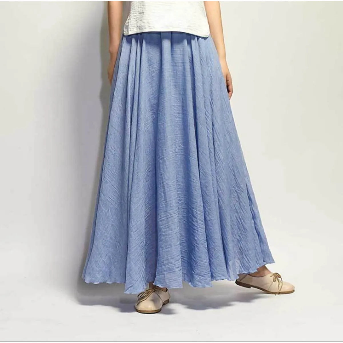 Mori Girl Cotton and Linen A-line Skirt