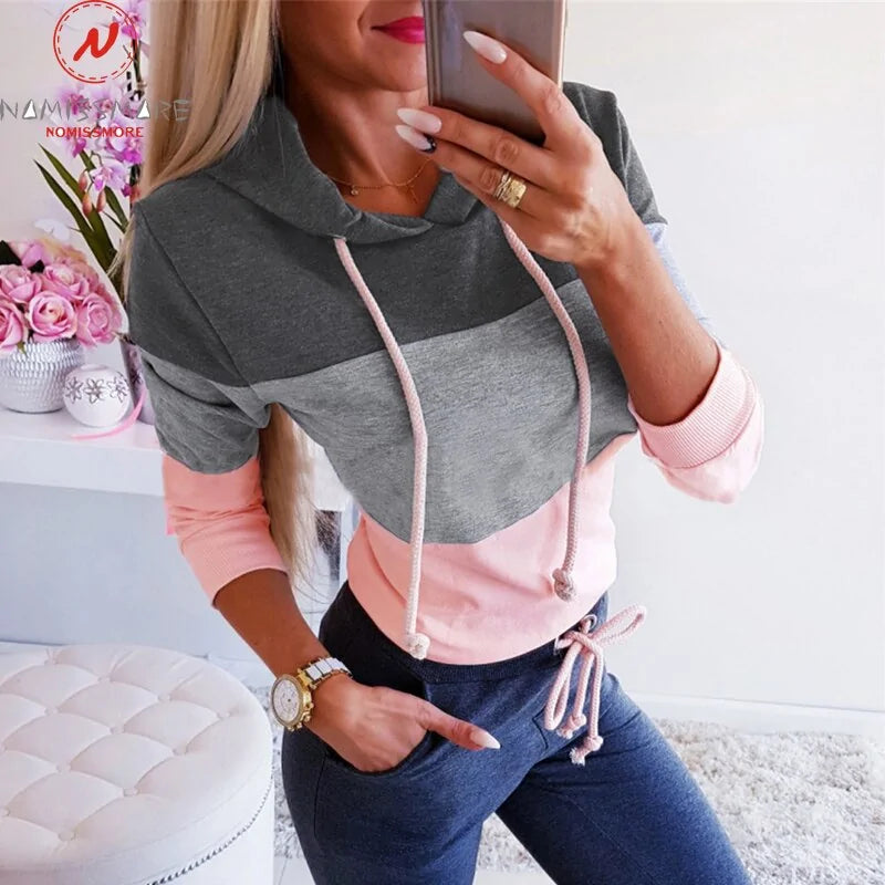 Colorblock Long Sleeve Casual Top