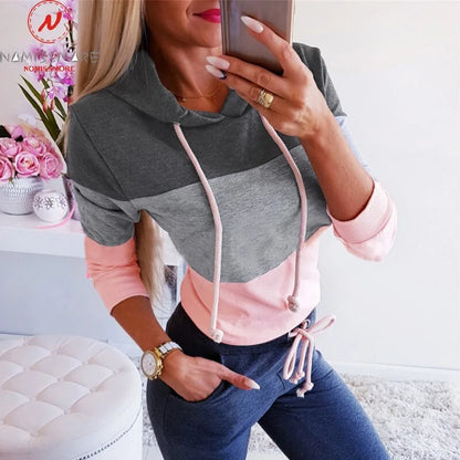 Colorblock Long Sleeve Casual Top