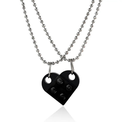 Heart Shaped Lego Pendant Necklaces