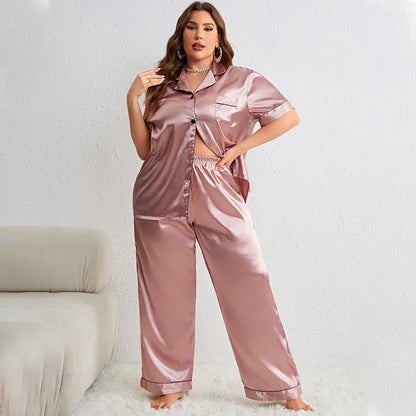 Nightwell Plus Size Polyester Satin Pajamas