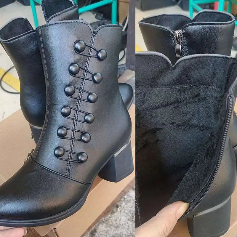 Millie Vegan Leather Ankle Boots