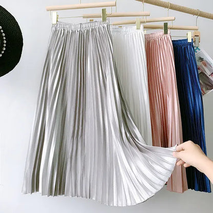 Satin Pleated Skirts