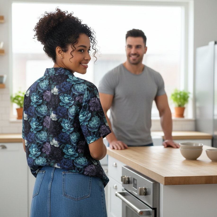 Hawaiian BloomZ Boxy Shirt