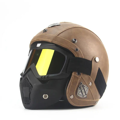 Crown Racing Vintage Vegan Leather Helmets