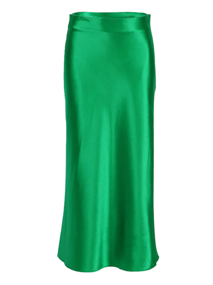 High-Waist A-Line Midi Skirts