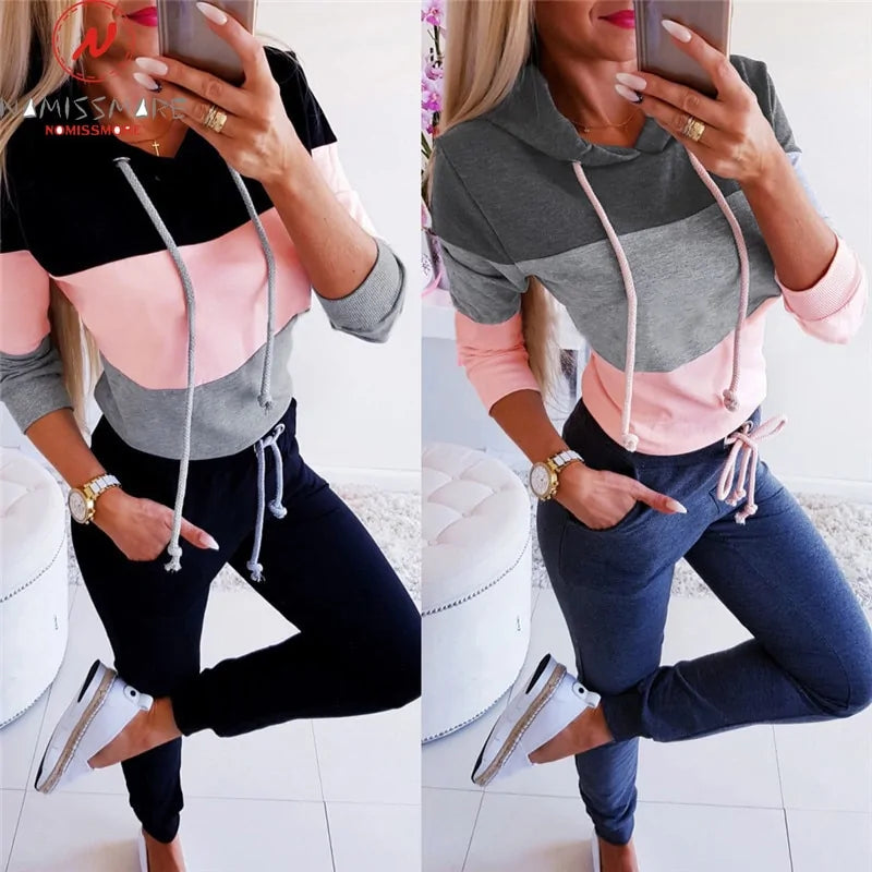 Colorblock Long Sleeve Casual Top