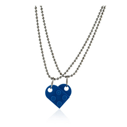 Heart Shaped Lego Pendant Necklaces