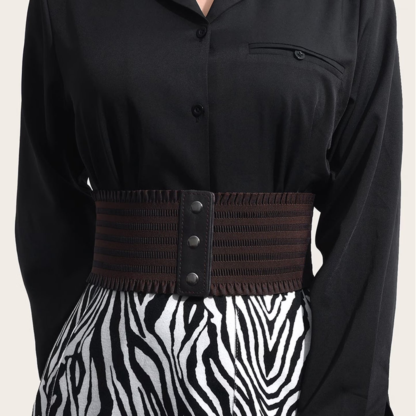 Domed Elastic Wide Belts