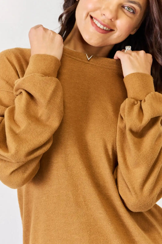 Chic Caramel Long Sleeve Tee